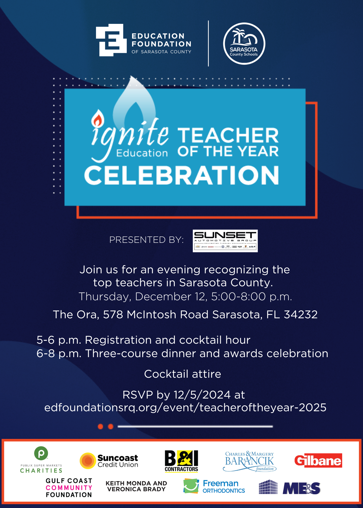 navy, blue, teacher of the year, rsvp, invite