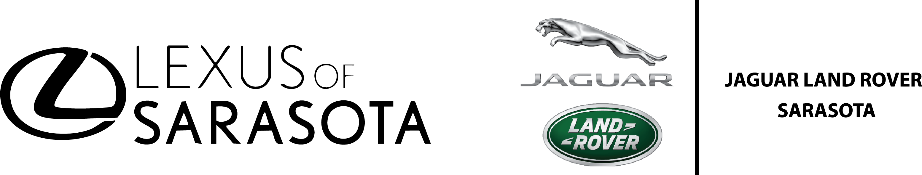 Lexus, Jaguar Land Rover Sarasota logos