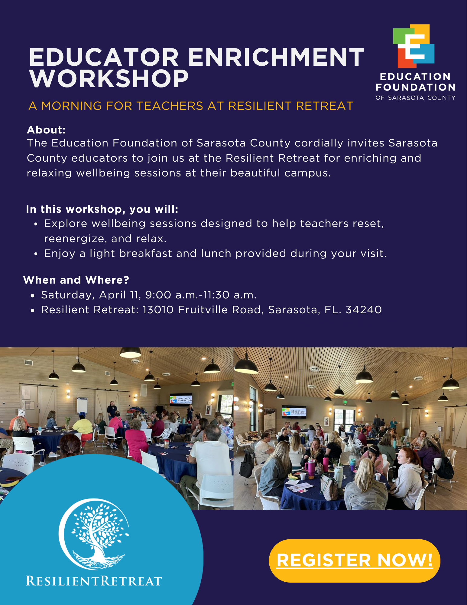 Educator Enrichment Workshops, AI, navy and blue