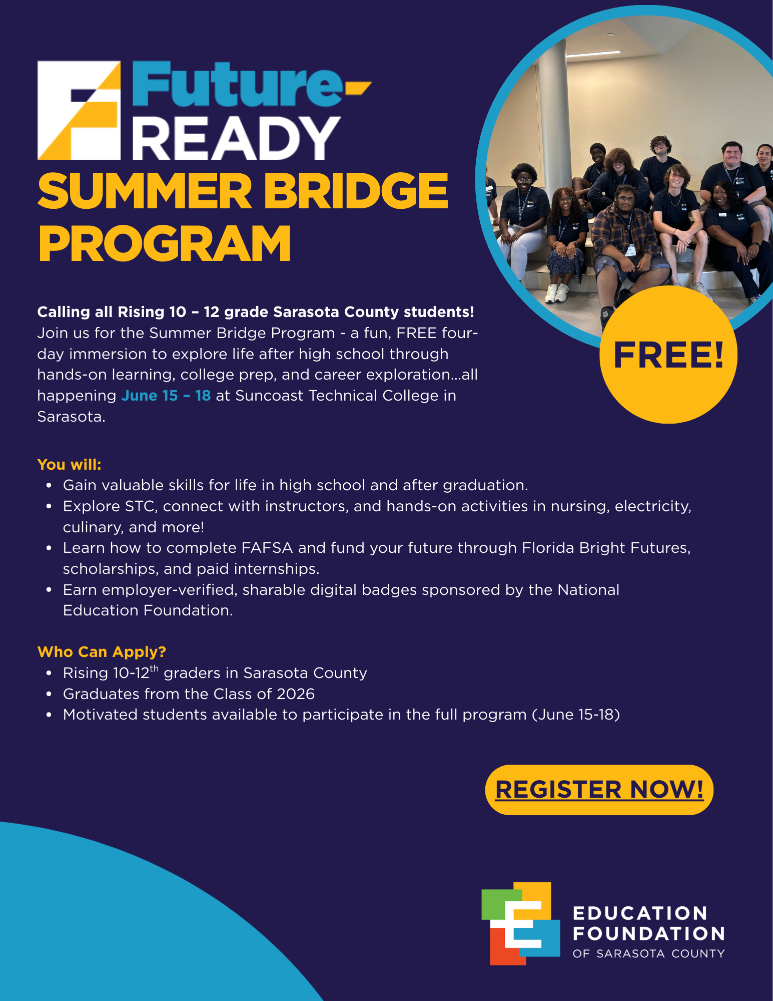 Summer Bridge Program flyer June 2026